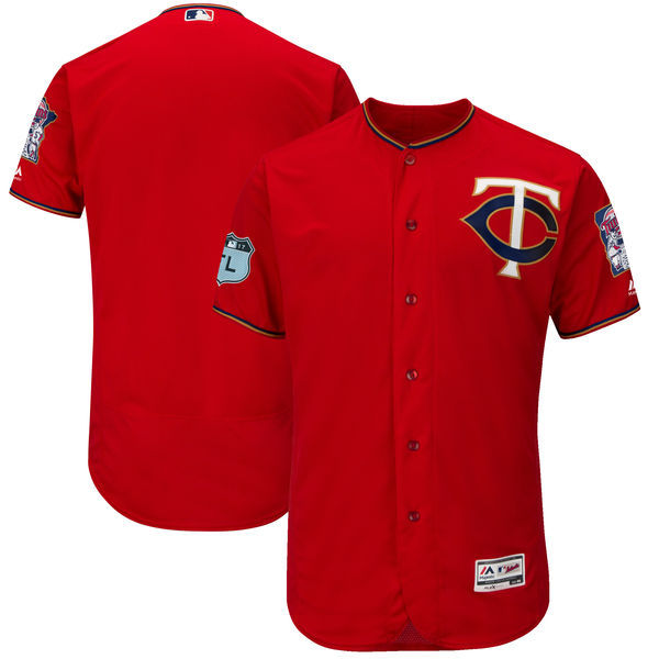2017 MLB Minnesota Twins Blank Red Jerseys->new york mets->MLB Jersey